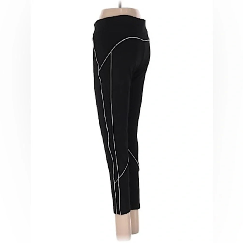 Peter Nygard Slims Pull On Slimming Leggings Black White Trim Size S NWT